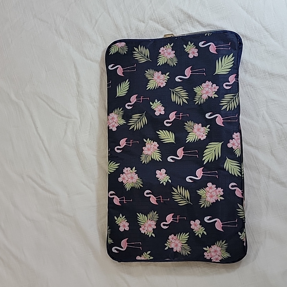 NEW flamingo collapsible travel duffel bag zip up hideaway vacation size Large